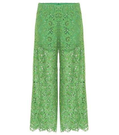 Gucci Lace Wide-leg Cropped Trousers