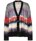 Valentino Garavani Striped Mohair-blend Cardigan