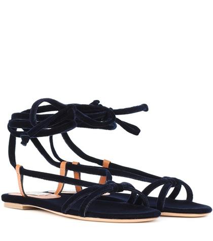 Gabriela Hearst Reeves Velvet Sandals