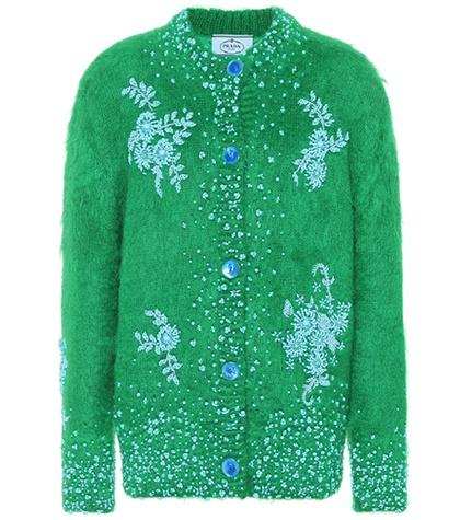 Loewe Embellished Mohair-blend Cardigan