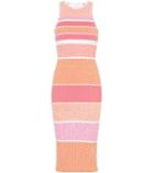 Victoria Victoria Beckham Striped Knit Midi Dress