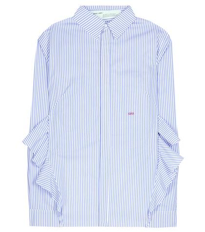 Off-white Striped Cotton Blouse