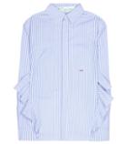 Off-white Striped Cotton Blouse