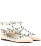 Valentino Valentino Garavani Rockstud Rolling Leather Ballerinas