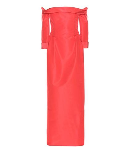 Carolina Herrera Off-the-shoulder Silk Dress