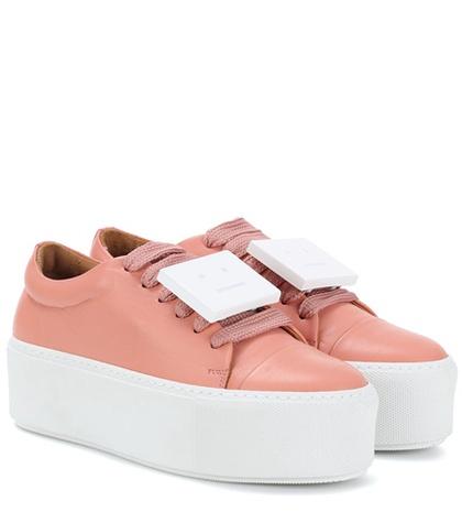 Self-portrait Exclusive To Mytheresa.com – Drihanna Nappa Leather Platform Sneakers