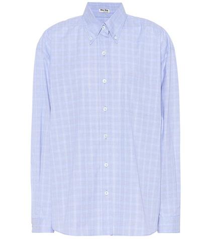 Miu Miu Plaid Cotton Shirt