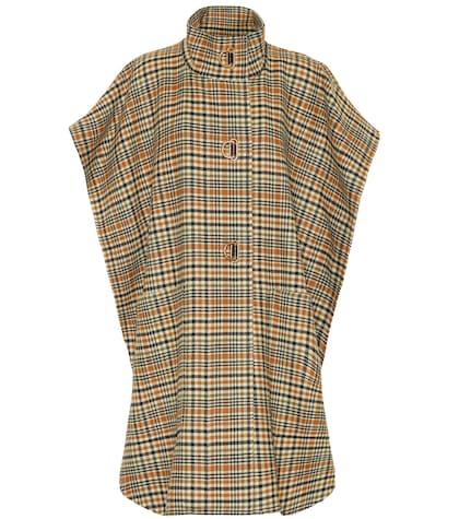 Burberry Checked Wool And Cashmere Cape