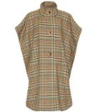 Burberry Checked Wool And Cashmere Cape