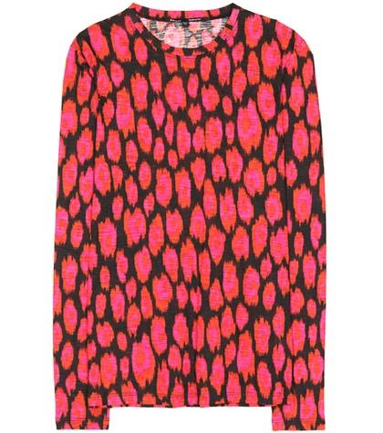 Jimmy Choo Printed Cotton Long-sleeved Top