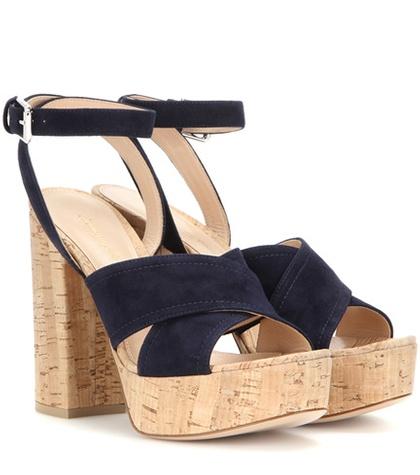 Aquazzura Suede Platform Sandals