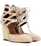 Jimmy Choo Belgravia 110 Suede Wedge Sandals