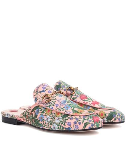 Gucci Princetown Printed Slippers