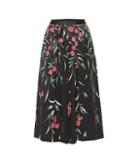Prada Floral Stretch-cotton Midi Skirt