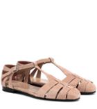 Gianvito Rossi Rainbow Suede Ballet Flats