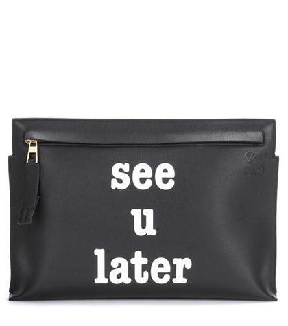 Roger Vivier Embellished Leather Pouch