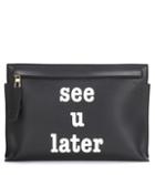 Roger Vivier Embellished Leather Pouch