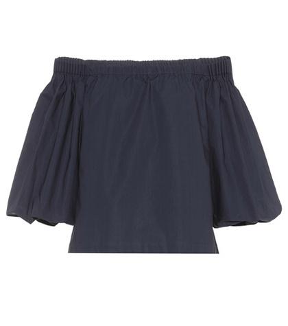 Prada Joan Off-the-shoulder Cotton Top