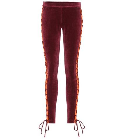 Fenty By Rihanna Embellished Velour Leggings