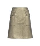 Tomas Maier Metallic Denim Cotton Skirt