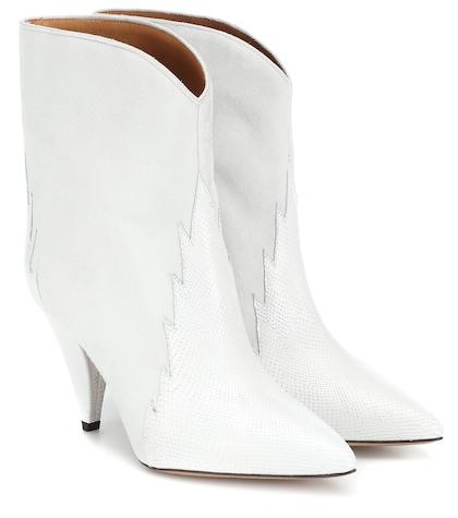Christian Louboutin Leider Suede Ankle Boots