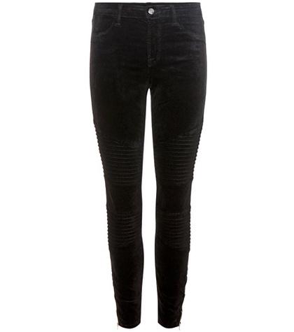 J Brand Tori Zip Moto Skinny Velveteen Jeans
