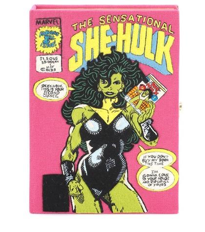 Valentino She-hulk Embroidered Book Clutch