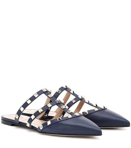 Moncler Valentino Garavani Rockstud Leather Sandals