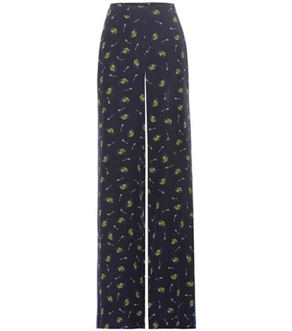 Prada Cosmic Fantasy Printed Silk Trousers