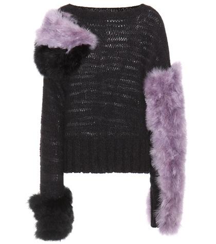 Redvalentino Feather-trimmed Sweater