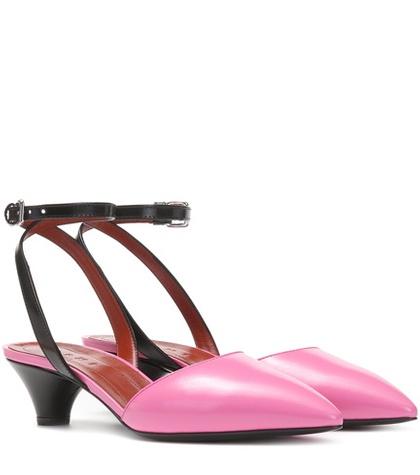 Marni Leather Kitten Heel Pumps