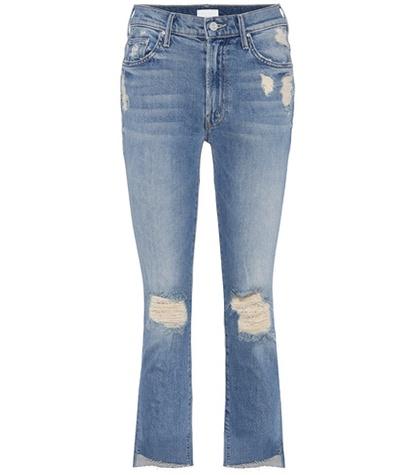 Miu Miu The Insider Crop Fray Distressed Jeans
