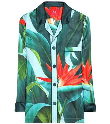For Restless Sleepers Nemesi Printed Silk Shirt
