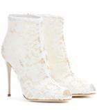 Chlo Lace Peep-toe Ankle Boots