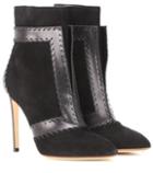 Francesco Russo Suede And Leather Ankle Boots