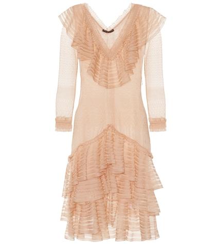 Alexander Mcqueen Ruffled Silk Minidress
