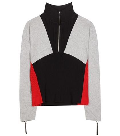Marni Sporty Zip Cotton-blend Sweater