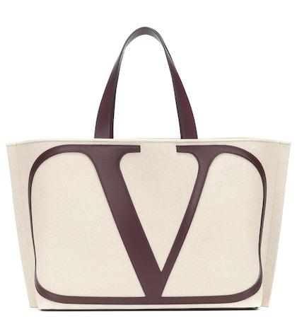 Valentino Garavani Valentino Garavani Vlogo Large Canvas Shopper