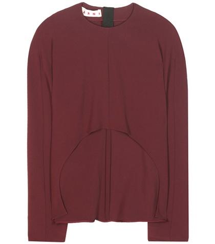 Marni Crêpe Cut-out Top