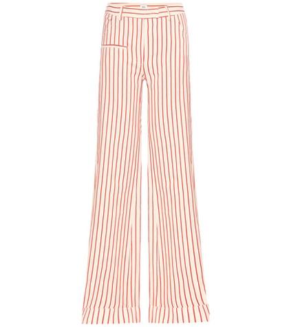 Valentino B-boy Striped Wide-leg Flared Trousers