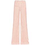 Valentino B-boy Striped Wide-leg Flared Trousers