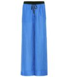 Diane Von Furstenberg Linen-blend Wide-leg Trousers