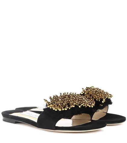 P.e Nation Waida Embellished Suede Slides