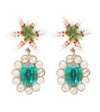 Dolce & Gabbana Embellished Floral Clip-on Earrings