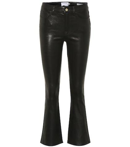 Frame Le Crop Mini Boot Leather Jeans