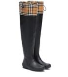Burberry Check And Rubber Boots