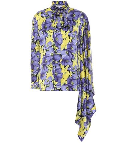 Fendi Printed Silk Satin Blouse