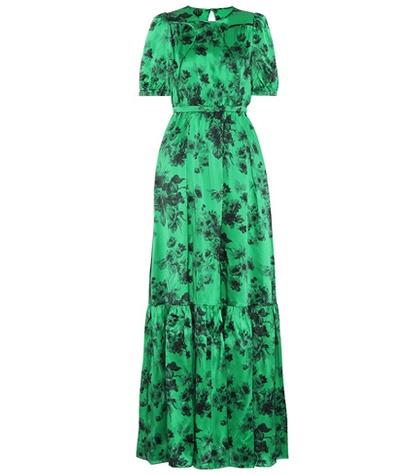 N21 Printed Silk Maxi Dress