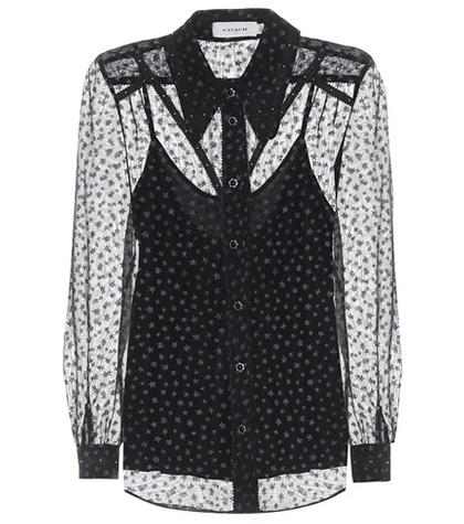 Balenciaga Star-printed Georgette Blouse