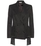 Closed Fringed Wool-blend Jacket